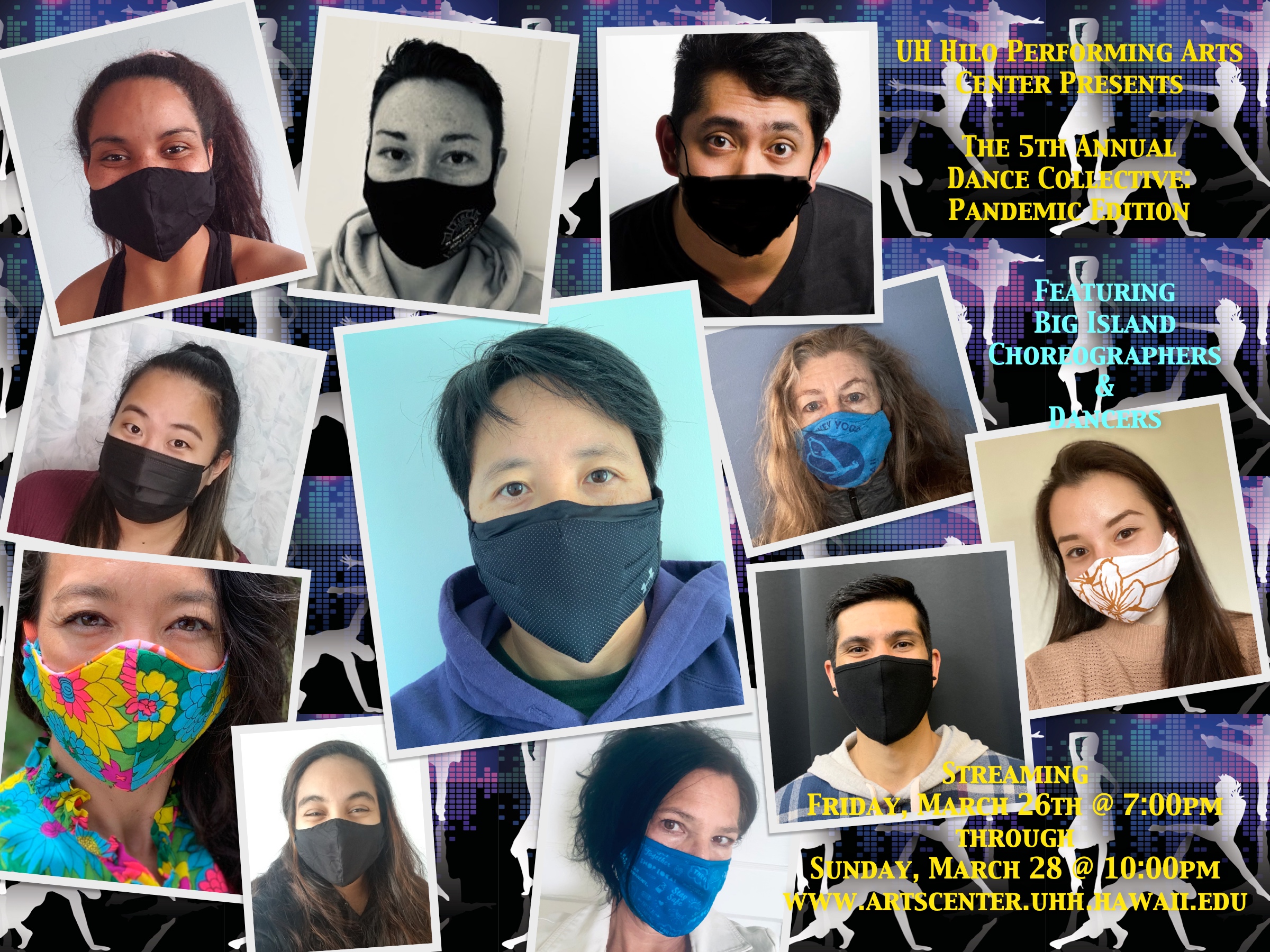 Collage of masked faces