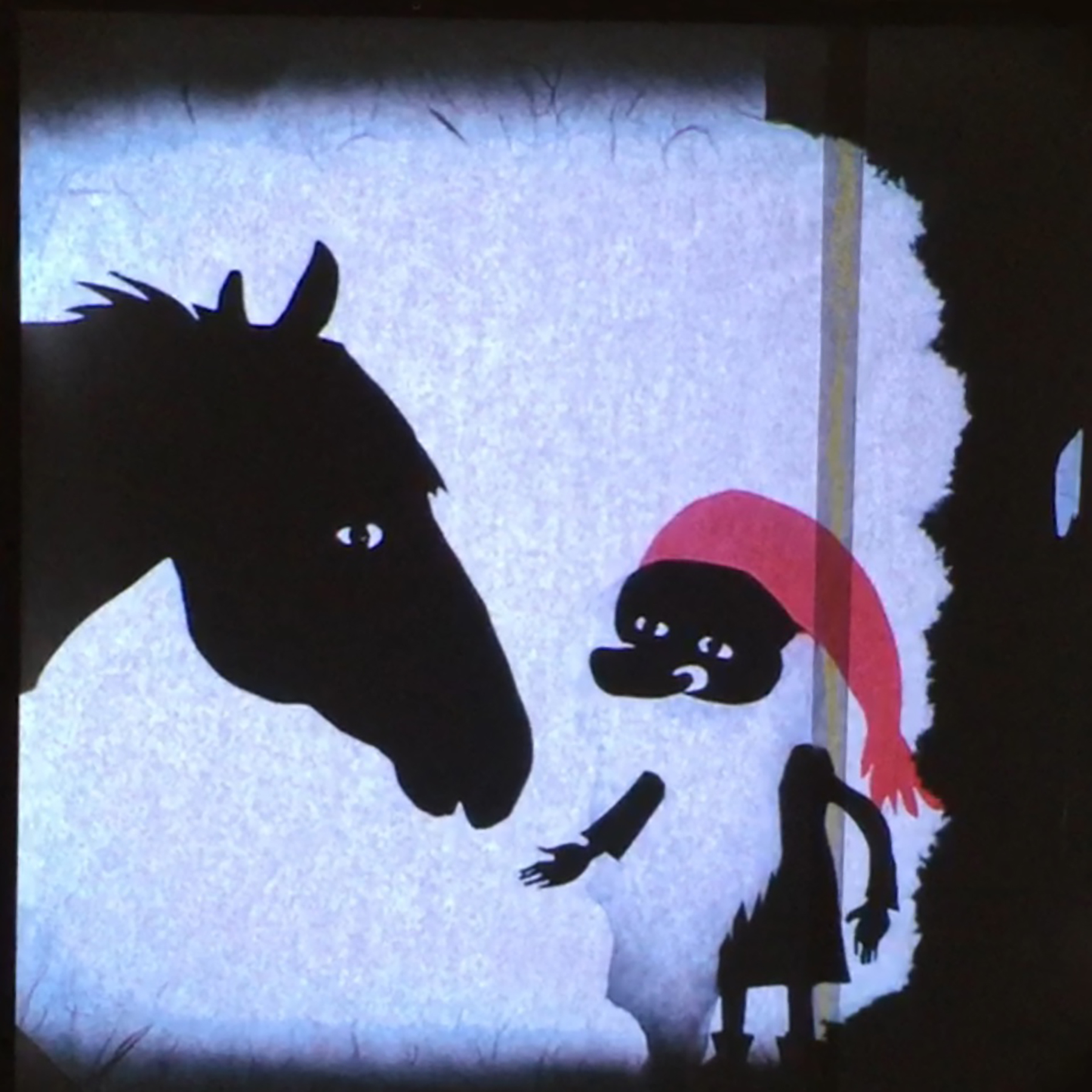image of shadow horse with gnome
